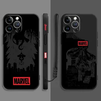Spider Man VS Jed Námestie Kvapaliny Telefón puzdro Pre Apple iPhone 14 13 12 11 Pro Max 13 12 Mini XS XR X 7 8 6 6 5 5 Plus Kryt