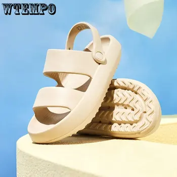 WTEMPO Lete dámskej Módy Papuče Platformu Dve Nosiť Otvorené prst Pláž, Vonkajší EVA 3-5CM Soft-soled Sandále