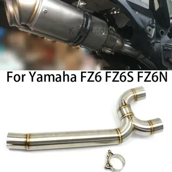 Upgrade Na Yamaha FZ6 FZ6N FZ6S Upravené Motokrosových Motocyklov Výfukových Strede Rúry Prednej Link Konektor Šál Rúry