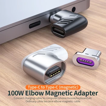 Typ-C, USB Konektor pre Hostiteľský Adaptér Kábel Rýchle Nabíjanie Pre Samsung/Huawei Microusb Konektor Koleno Adaptér 100W/5A
