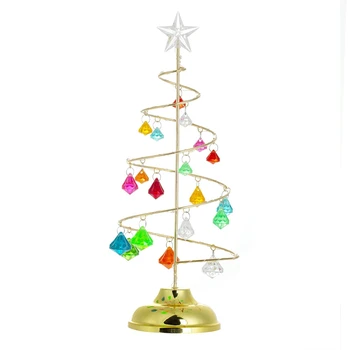 Vianočný Strom Dekorácie Crystal Tabuľka Dekorom Vianočné Darčeky Na Vianočný Stromček Osvetlenie Strany Festival Dekor Lampa L