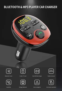 Auto MP3 Prehrávač Hudby Bluetooth 5.0 Rádio Adaptér Modulátor do Auta S Duálny USB Nabíjačka do Auta U Diskov / TF Karty Lossless Hudba