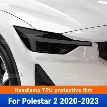 Pre Polestar 2 2020 2021 2022 2023 Auto Ochranný Kryt Svetlometu Film Predné Svetlo TPU Anti-scratch Svetlomet Odtieň Príslušenstvo