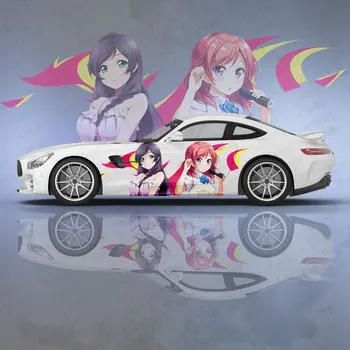 LÁSKA LIVE! Anime 2 ks Auto Nálepky pre Univerzálnu Auto Kotúča, Auto Nálepky, Univers Auto Samolepky Anime Auto Strane Tela Odtlačkový