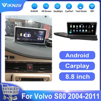 Android autorádia pre Volvo S80 2004-2011multimedia Prehrávač, GPS Navigáciu Touch HD Displej Carplay Vedúci Jednotky