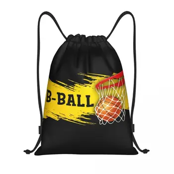 Basketbal Pop Art Šnúrkou Batoh Športové tašky pre Mužov, Ženy, Športové Nakupovanie Sackpack