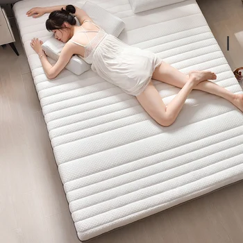 Latex vyplnené pletené bavlny matrac čalúnenie domov latex tatami mat ubytovni hubky pad matrace double-layer priedušná