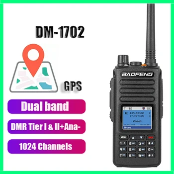 DMR NewDM-1702 Baofeng duálny režim analógové a Digitálne walkie talkie Tier 1+2 Dual Time Slot VHF 136-174 & 400-470MHz Ham DMR Rádio