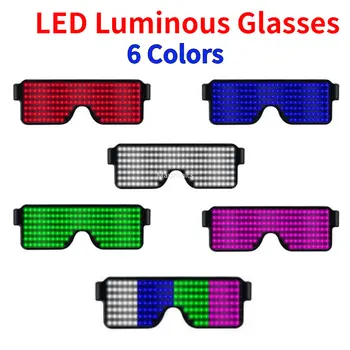 Doprava zadarmo Nový LED Svietiace Glasses10 Dynamické Blikanie Vzory USB Nabíjanie Diskotéka/Bar/Party/Atmosfére Dekoratívne Sklá
