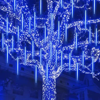 Nepremokavé Solárne Nový Rok Vonkajšie 8 Skúmaviek meteorický dážď LED Reťazec Svetlá pre Strom Vianočné Svadobné Party Dekorácie Navidad