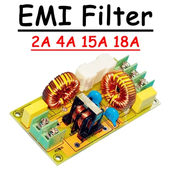 2A 8A 15A 25A EMI power Filter EMI elektromagnetické rušenie Filter modul AC DC napájanie, Čistička Zosilňovač Filtrovanie Šumu