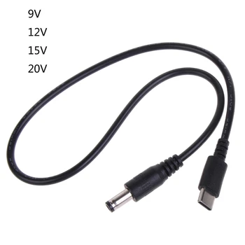 USB Power Boost - Line UsbC TypeC na DC9/12/15/20V Converter Kábel Adaptéra TypeC DC5.5x2.5mmPlug pre WiFi Router Reproduktor