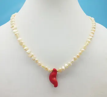 4 MM prírodné ružové sladkovodné perlový náhrdelník 17