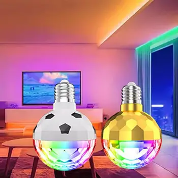 E27 Mini Rotujúce Magické Gule, Svetlo RGB Projekčnej Lampy Party DJ, Disco Ball Svetlo Pre vnútorné Strany KTV Bar Stage Svadobné Osvetlenie
