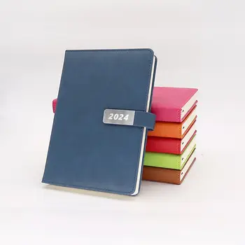 Business office, notebook magnetická spona plán knihy 2024 kalendár vytlačiť logo plánovač organizátor rozpočtu plánovač denník