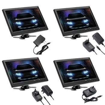 10.1 Palcový Auto Monitor, 2-Kanál, kompatibilný s HDMI VGA, TV Obrazovky, HD 1024P Auto LCD Displej Vstavaný Reproduktor pre domáci Bezpečnostný Systém