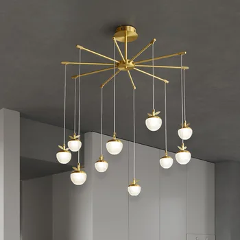 Nordic Obývacia Izba Luster Jednoduché Post-Moderné Tvorivé Osobné Influencer Jedáleň 2023 Nové Elegantné Spálne Lampy