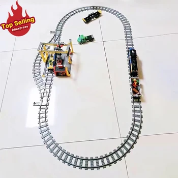 Creative Expert Železničnej Trate Nákladnej Vlakovej Stanice Model Kompatibilný 60052 Moc Buiilding Blok Tehly Vzdelávacie Kid Hračka 967pcs