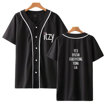 KPOP ITZY baseball tričko Hot Predaj Hip Hop Tee Tričko Lumbálna Bežné 3d Tričko Topy Harajuku Streetwear tričko značky Oblečenia