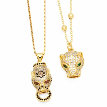V&YIDOU Módne osobné hop ducha leopard náhrdelník žena vysoký zmysel leopard zvierat prívesok šperky