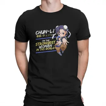 Chun-Li T-Shirt Mužov Ulici Žena Bojovník Úžasné 100% Bavlna Tees Crewneck Krátky Rukáv T Shirt Tlačených Topy
