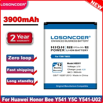 LOSONCOER HB5V1 HB5V1HV 3900mAh Batériu Pre Huawei Honor Bee Y541 Y5C Y541-U02 Y560-U02 Y300 Y300C Y511 Y500 T8833 U88 Y336-U02
