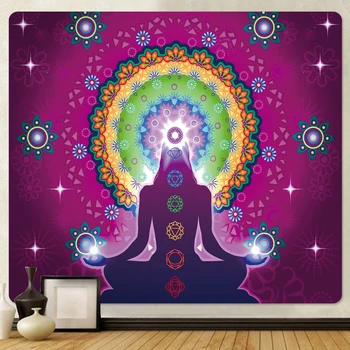Mandala meditácie domáce dekorácie gobelín české dekorácie psychedelickej scény stene visí yoga mat spálne dekorácie