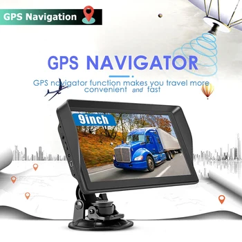 9 Palcový Auta GPS Navigácie FM Prenosný Navigátor Vstavaný Reproduktor Auto Monitor HD Dotyková Obrazovka EÚ AU Severná Amerika Mapa