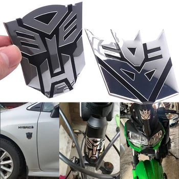 Auto Styling Hliníkovým 3D Auto Nálepky v Pohode Autobots Logo Transformátory Odznak Znak Chvost Obtlačok na Motocykel, Bicykel, Auto Dekorácie