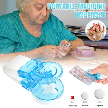 2-8PCS Prenosné Tablety Strelec Medicíny Úložný Box Artefakt Dávkovač Liekov Proti Znečisteniu Tablety Tablet Drvič pre Starostlivosť o Zdravie