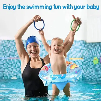 Vodné Športy, Plávanie Kruhu Bezpečnosť Vody Bazéne Plávať Pomoci Hračky Baby Plávanie Krúžok Nafukovacie Float Sídlo Dvojité Rukoväť