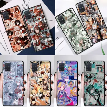 Genshin Vplyv Anime Mäkké Prípade Coque Pre Samsung Galaxy A51 A12 A52 A50 A21s A71 A32 A31 A32 A02s A72 A70 A10 A30 Kryt Funda
