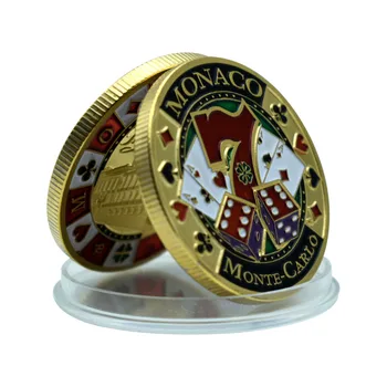 Kasíno Monaco Casino veľa Šťastia mince Pokerové Žetóny Výzvou Mince Zlaté Á Minca