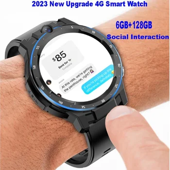 4G Smartwatch 1.43 Palcový Veľký Displej Aktualizované 6GB 128GB 8MP Fotoaparát s Vysokým Rozlíšením 900mah Batéria Smart Hodinky Muži Ženy Android 10.