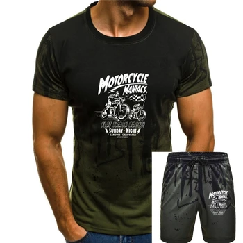 2020 Módne 100% Bavlna Mužov Tričko Vlastné Motocycle Maniacs Pohode T-Shirts Vzory Najpredávanejšie Mužov