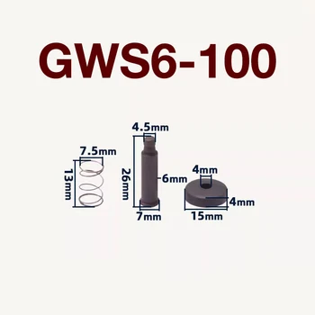 GWS6-100 Samostatne Zablokovanie Hriadeľa Náhradné Diely pre Bosch GWS6-100 uhlovú Brúsku Hliníkové Hlavy Zablokovanie Hriadeľa Zatlačte Prepínač Blokovania