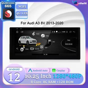 10.25' Android Vedúci oddelenia Pre Audi A3 8V 2013-2020 Carplay Dotykový Displej, Prehrávač Videa Stereo Rádio, Navigácia, Auto GPS Multimediálne