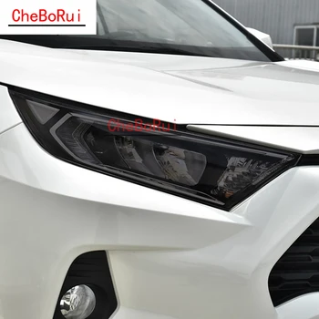 2 Ks Pre Toyota RAV4 2019 2020 XA50 Auto Svetlometu Odtieň Black Ochranný Film Ochrany Transparentné TPU Nálepky Príslušenstvo