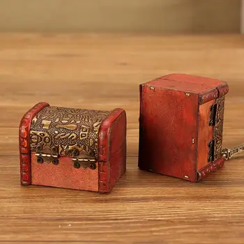 Vintage Úložný Box Šperky Organizátor Prípade Vyryté Poklad Držiteľ so Zámkom
