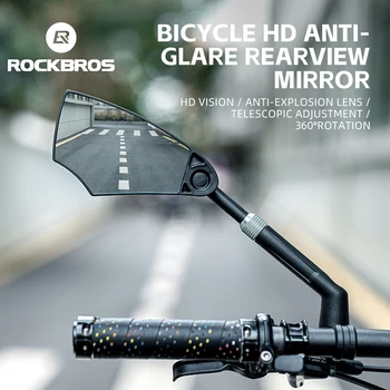 ROCKBROS Požičovňa Spätné Zrkadlo Univerzálny Široký-Rozmedzí 360 Nastaviteľné Zrkadlo Na Horskej Ceste, Bicykel, Motocykel, Skúter Bezpečnosť