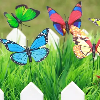 20Pcs/pack Rastlín Domov Náhodné Kvetináč Dekorácie, Záhradné Doplnky Motýľ Dekor 3D Simulácia Motýle