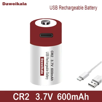 USB-Schnellladebatterie CR2 3,7 V 600mah Lithiumbatterie für GPS-Sicherheitssystemkameras, medizinische Ausrüstungskameras