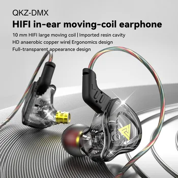 QKZ AK6-DMA Slúchadlá Monitor HIFI Slúchadlá Dynamická Drôt Ovládanie Basov, Hudobný Telefón, Slúchadlá