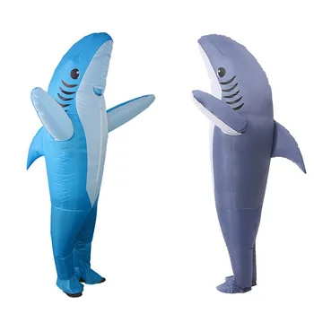 darček Unisex Zábavné Nafukovacie Shark Cosplay Kostým, Oblek pre Dospelých Maškarný Výkon Oblečenie Halloween Karneval Tému Party