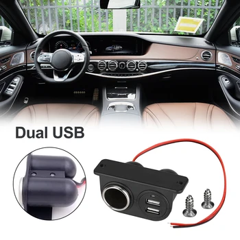 1 Ks 12V Auto Ľahšie Dual USB elektrickej Zásuvky, Zástrčky Adaptéra Auto Elektronika USB Nabíjačku Adaptér Dual Auto Nabíjačka