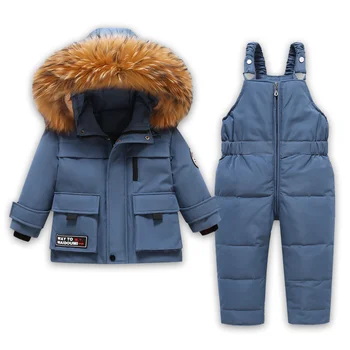 Nové Zimné Dieťa Dievča, Dole Šaty Chlapec Vyhovovali Snowsuit 2ks Nastaviť Deti Dole Oblečenie Nastaviť Teplé Dieťa Outwear 1-3 roky