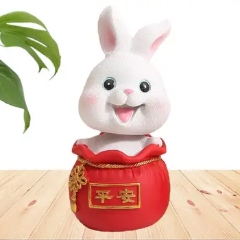 Figúrky Cute Bunny Králik, Tras Hlavy Hračky Tabuli Dekorácie Auta Ornament Stôl Domáce Dekorácie Deti Darčeky