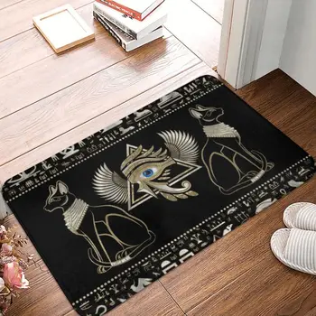 Osobné Egyptský Mačky Rohožky Mat Anti-Slip Starovekého Egypta Eye of Horus Kúpeľňa Kuchyňa, Garáž Koberec Koberec 40*60 cm