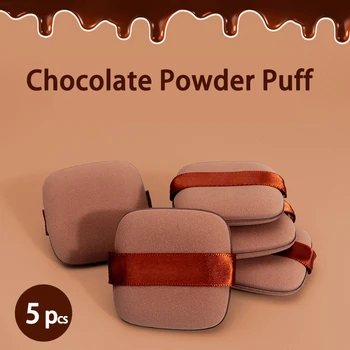 Powder Puff Čokoláda Námestie obojstranné Super Mäkké Suché, Mokré Dvojakým použitím Kvapaliny Nadácie Vzduchovom Vankúši make-up Nástroj Krásy Grile