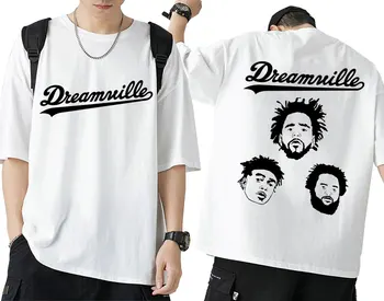 Rapper J Cole Dreamville Rovnaké Grafické T-shirt Krátkym Rukávom Bavlna Voľné Tričko Streetwear Muži Ženy Hip Hop Nadrozmerné Tričká